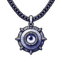 eye of wisdom amulet  on silver chain