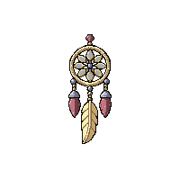 feather dream catcher  on beaded string