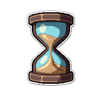 hourglass time charm  cracked damaged