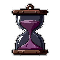 hourglass time charm  cursed shadowy
