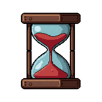 hourglass time charm  on beaded string