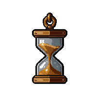 hourglass time charm  on gold chain