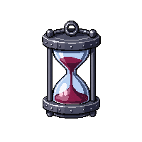 hourglass time charm  on silver chain