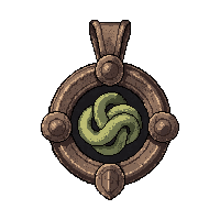 infinity knot amulet  ancient tarnished
