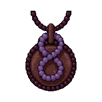 infinity knot amulet  on beaded string