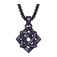 infinity knot amulet  on silver chain