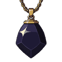 obsidian dark talisman  on gold chain