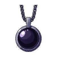 obsidian dark talisman  on silver chain
