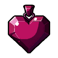 ruby heart amulet  ancient tarnished