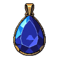 sapphire tear drop  ancient tarnished