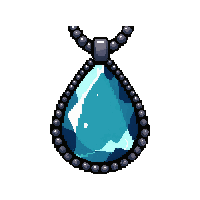 sapphire tear drop  on beaded string