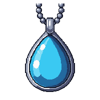 sapphire tear drop  on silver chain