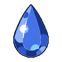 sapphire tear drop  pristine polished