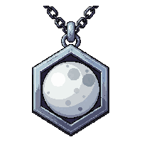 silver moon pendant  on silver chain