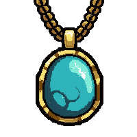 turquoise tribal charm  on gold chain