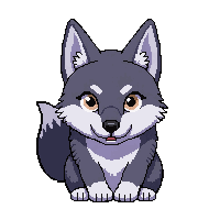 grey wolf  magical sparkle