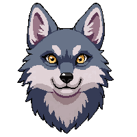 grey wolf  pixel pet companion