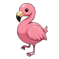 pink flamingo  baby tiny version