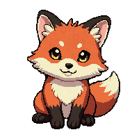 red fox  baby tiny version