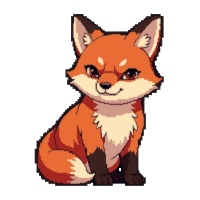 red fox  sitting calm
