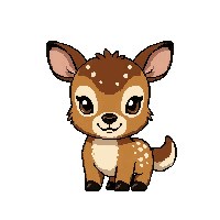 spotted deer fawn  baby tiny version