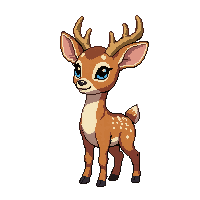 spotted deer fawn  magical sparkle