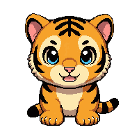 striped tiger  baby tiny version