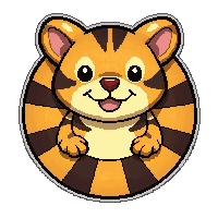 striped tiger  happy smiling