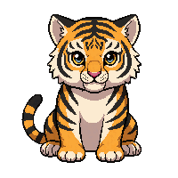 striped tiger  magical sparkle