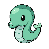 teal seahorse  baby tiny version