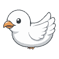 white dove  baby tiny version