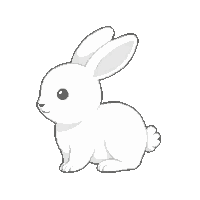 white rabbit  pixel pet companion