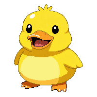 yellow duckling  baby tiny version