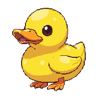 yellow duckling  pixel pet companion