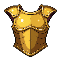 gold ornate breastplate  polished gleaming