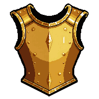 gold ornate breastplate  simple plain