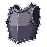 iron plate chestplate  battle worn scratched
