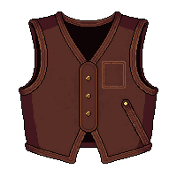 leather ranger vest  simple plain