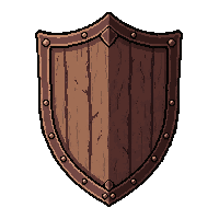 wooden bark shield armor  cracked damaged