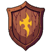 wooden bark shield armor  enchanted glowing