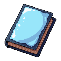 forbidden cursed tome  frozen ice covered