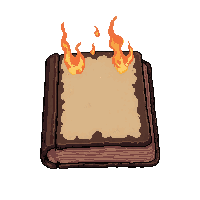 herb guide botanical  burning on fire