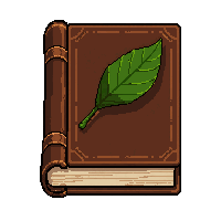 herb guide botanical  pristine new leather