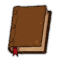 leather tome thick  bookmarked ribbon