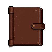 leather tome thick  closed with clasp
