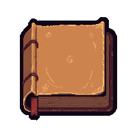 leather tome thick  glowing magical aura