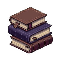 leather tome thick  stacked pile