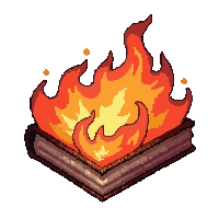 prophecy oracle book  burning on fire