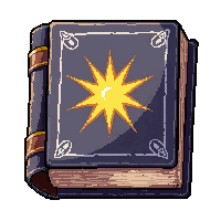 spell book runes  glowing magical aura