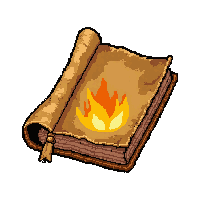 treasure map book  burning on fire